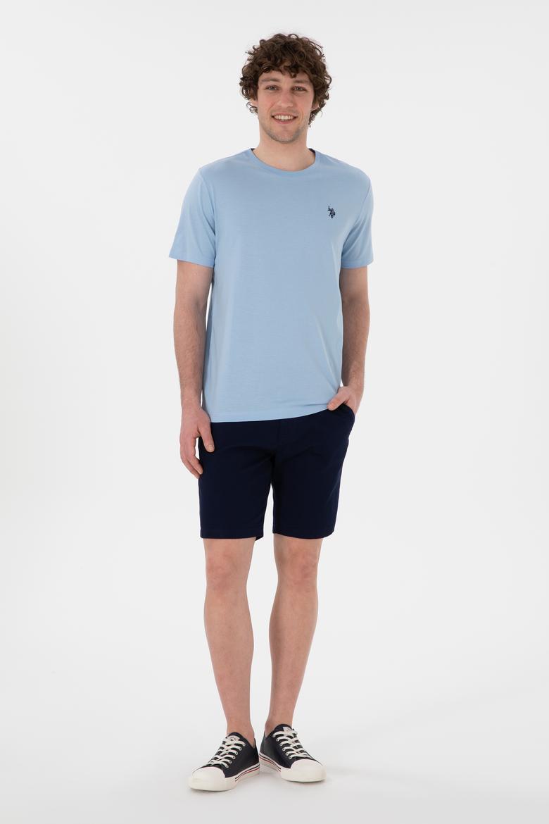 Erkek Açık Mavi Basic Tişört - 50281948054