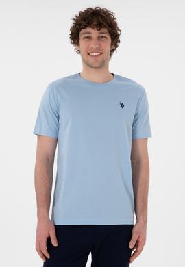 Erkek Açık Mavi Basic Tişört - 50281948054
