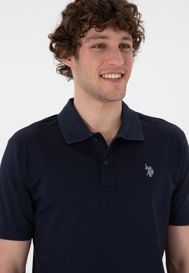 Erkek Regular Fit Polo Yaka Lacivert Basic Tişört - 50298016027