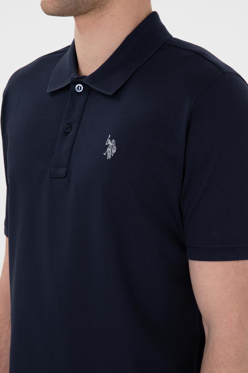 Erkek Regular Fit Polo Yaka Lacivert Basic Tişört