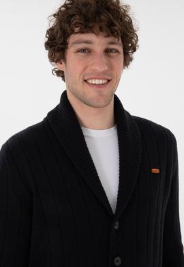 Erkek Lacivert Triko Hırka - 50297061016