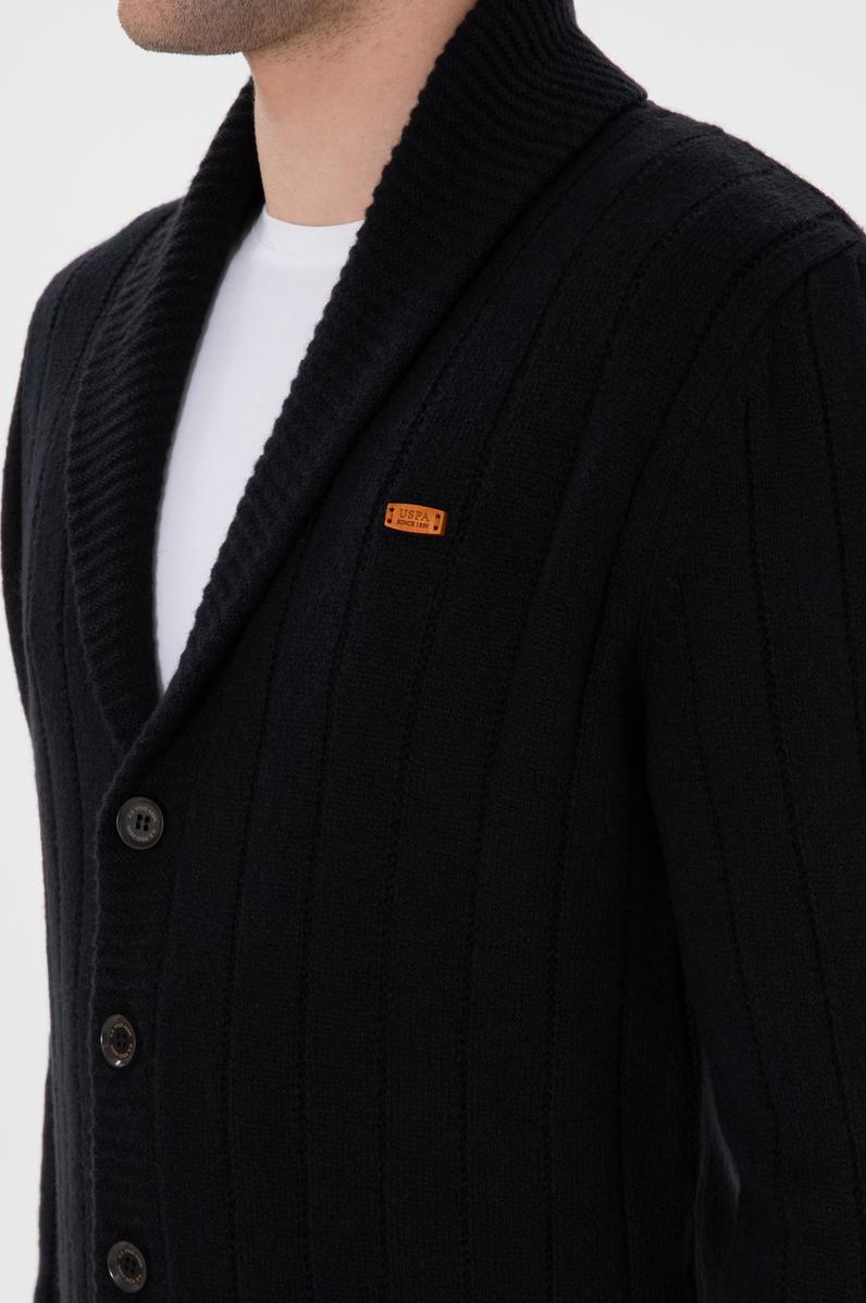 Erkek Lacivert Triko Hırka