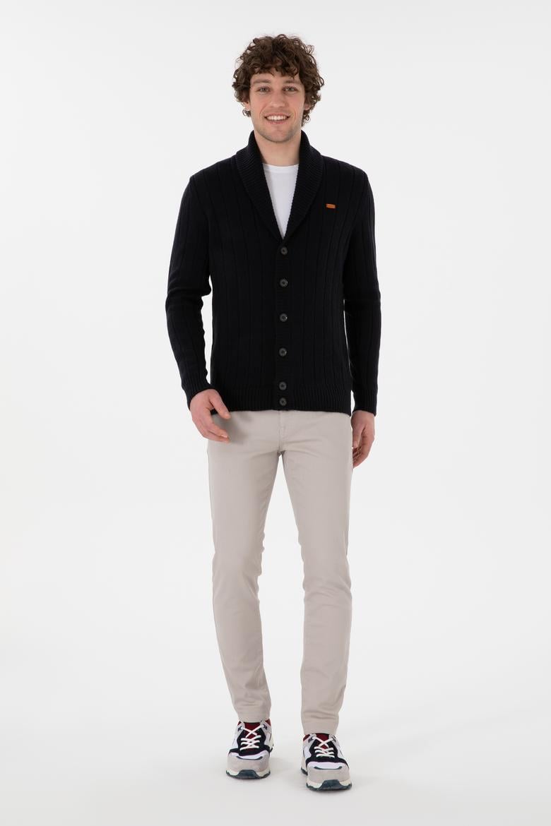 Erkek Lacivert Triko Hırka - 50297061016