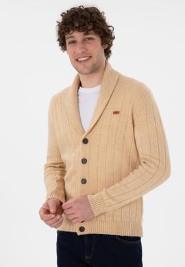 Erkek Kum Triko Hırka - 50297061001