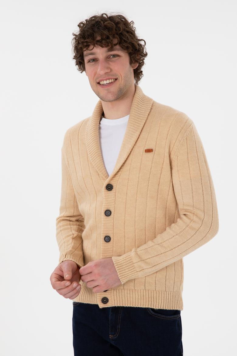 Erkek Kum Triko Hırka - 50297061001