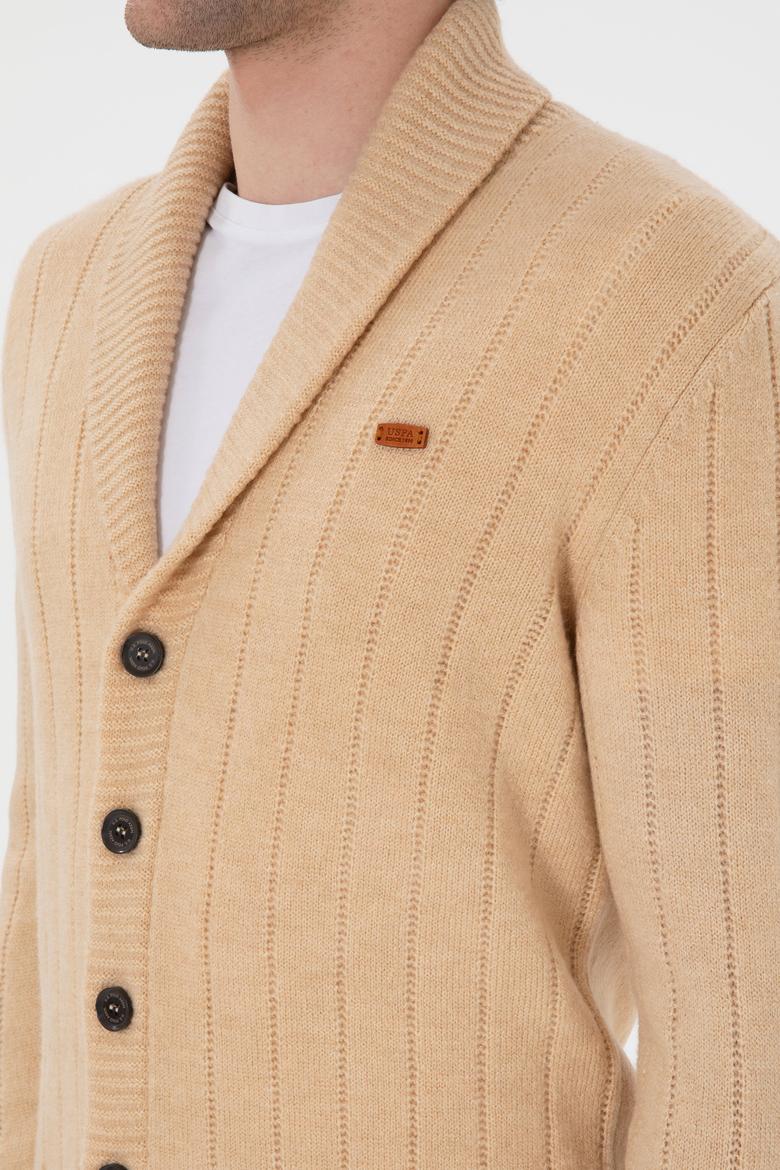 Erkek Kum Triko Hırka - 50297061001