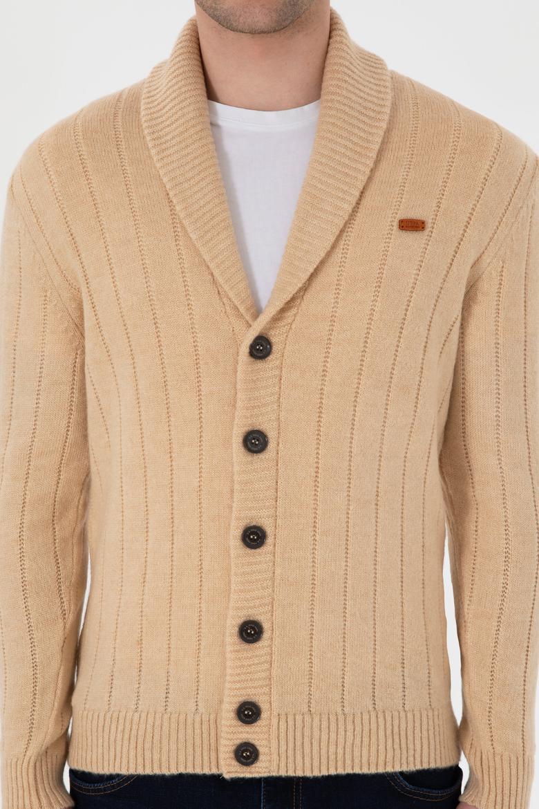 Erkek Kum Triko Hırka - 50297061001