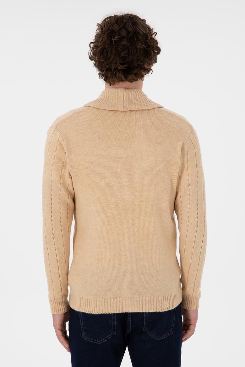 Erkek Kum Triko Hırka - 50297061001