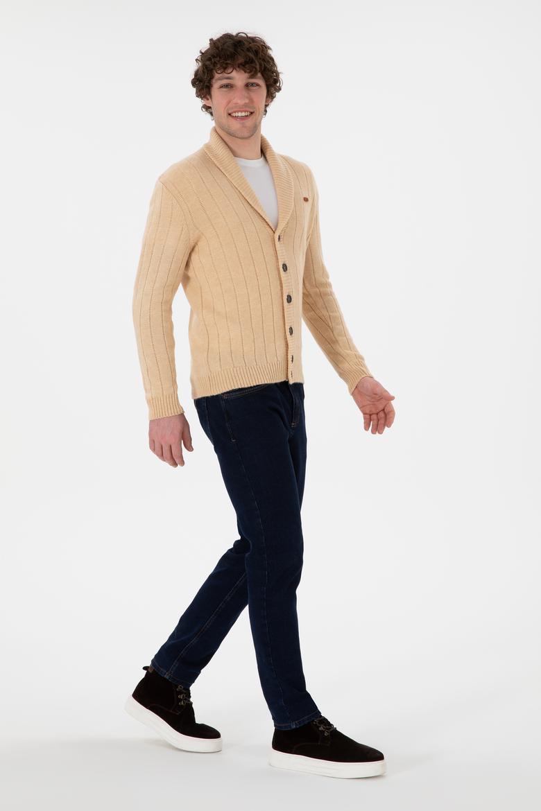 Erkek Kum Triko Hırka - 50297061001