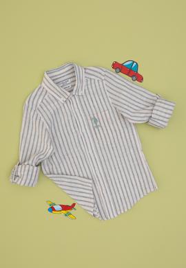 Erkek Çocuk Turuncu Uzun Kollu Gömlek - 50300393018