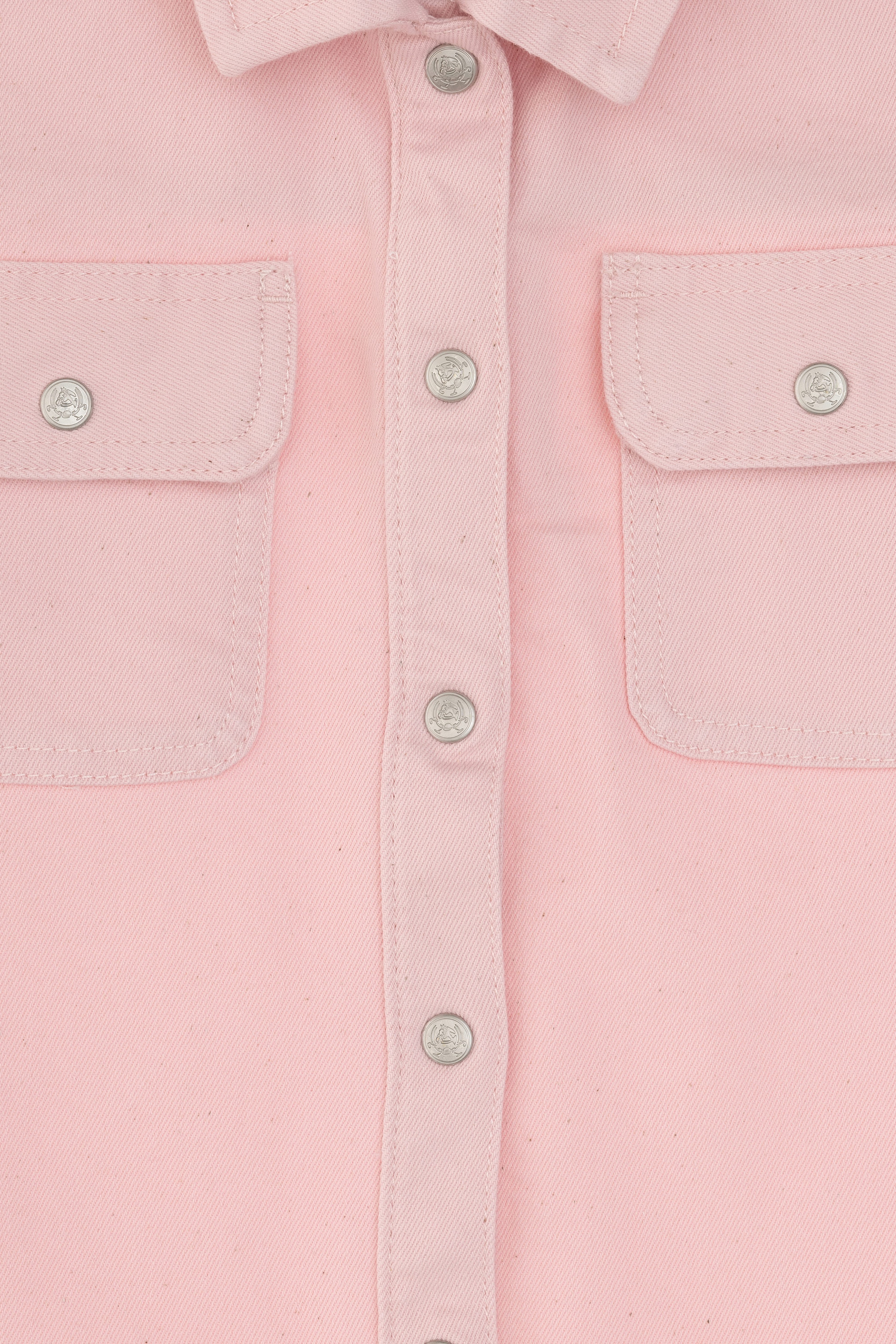 Kız Çocuk Açık Pembe Jean Gömlek - Image 4