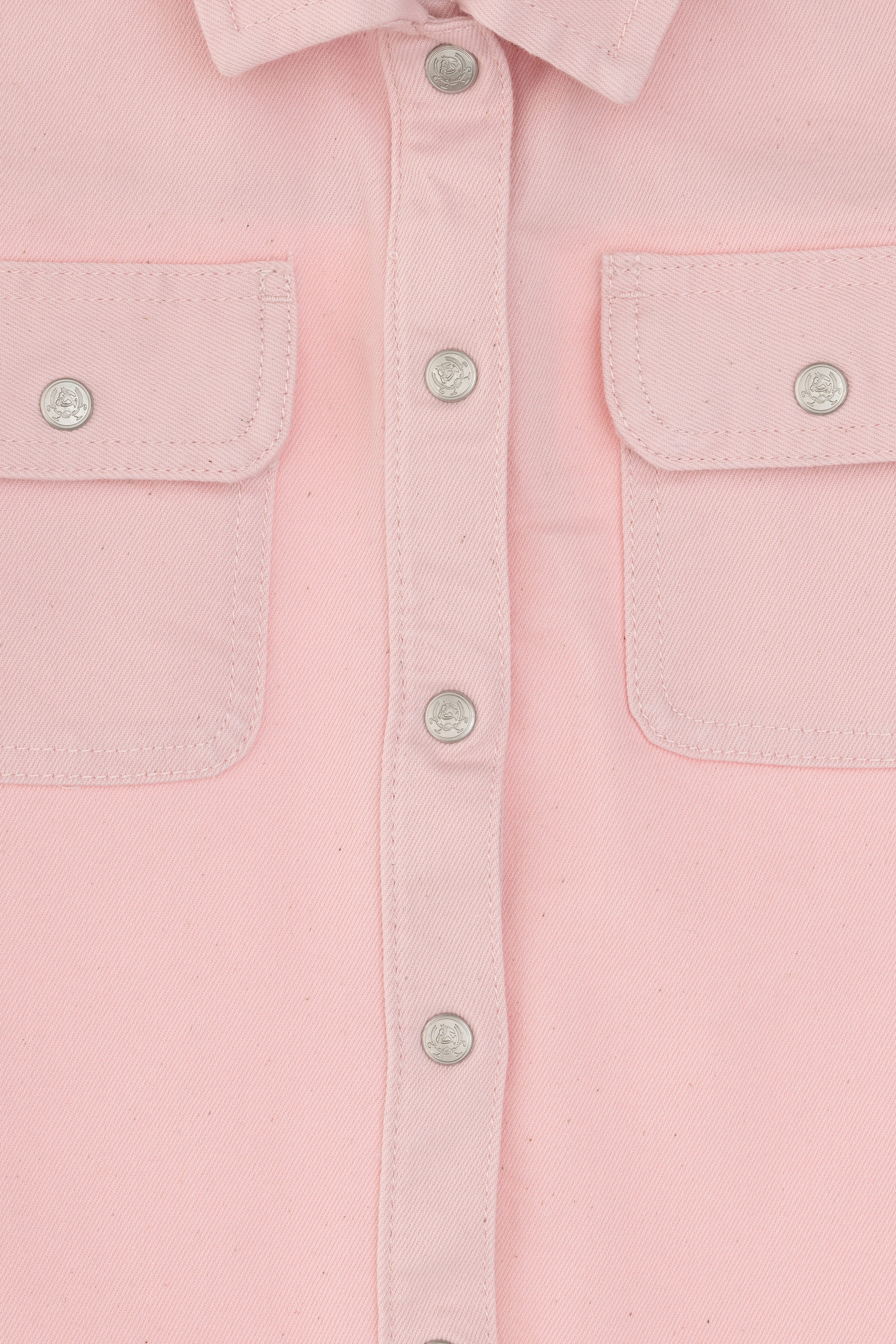 Kız Çocuk Açık Pembe Jean Gömlek