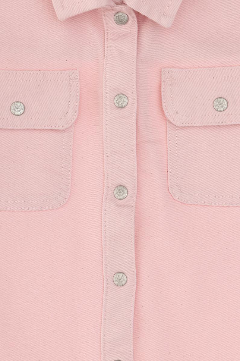 Kız Çocuk Açık Pembe Jean Gömlek