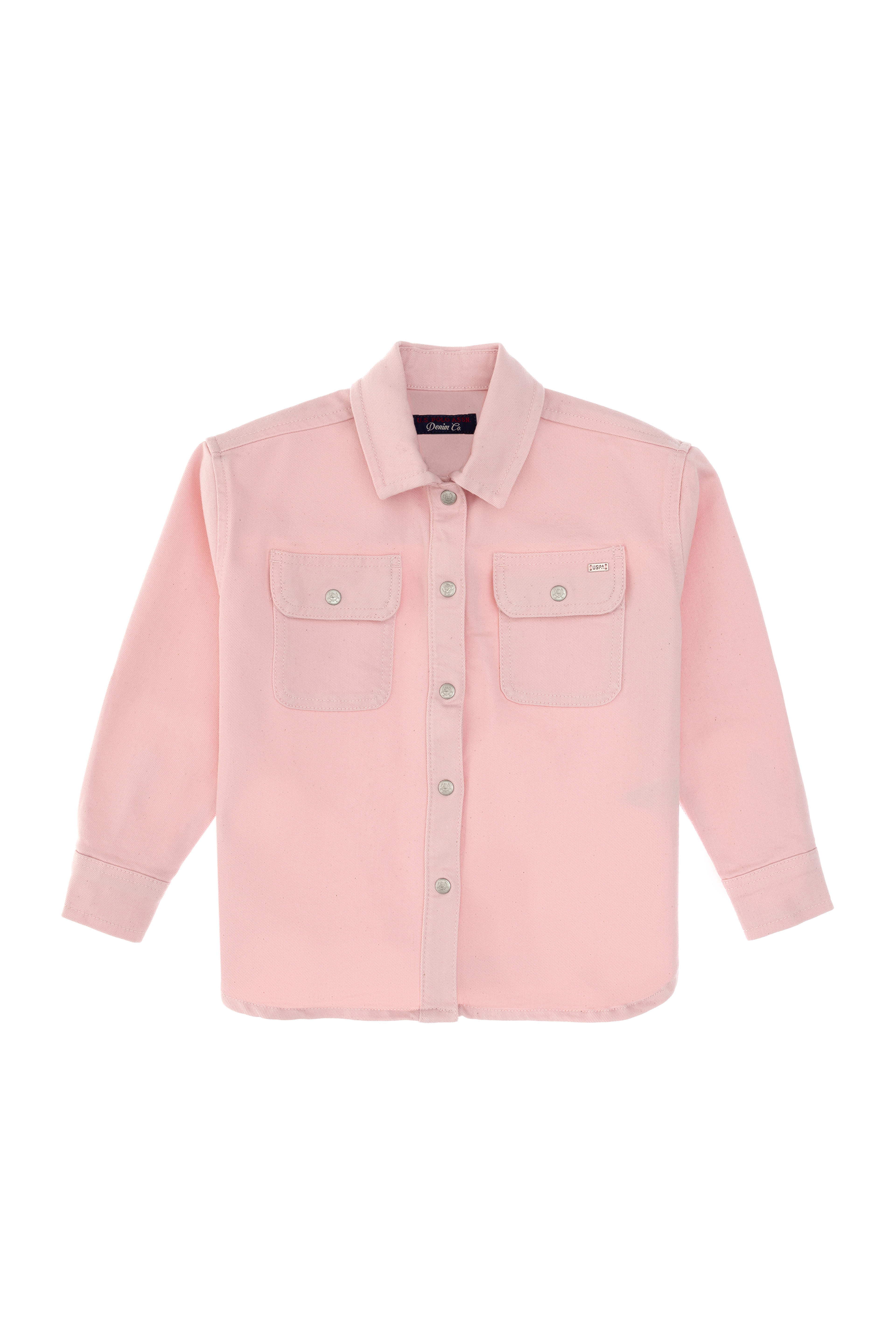 Kız Çocuk Açık Pembe Jean Gömlek - Image 2