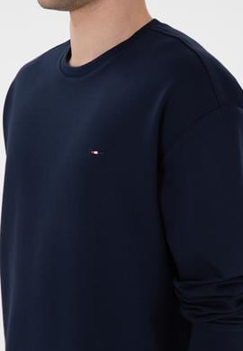 Erkek Comfort Fit Bisiklet Yaka Lacivert İnce Sweatshirt - 50309858006