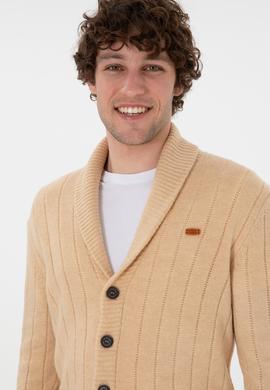 Erkek Kum Triko Hırka - 50297061001