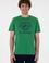 Erkek Regular Fit Bisiklet Yaka Baskılı Yeşil Tişört