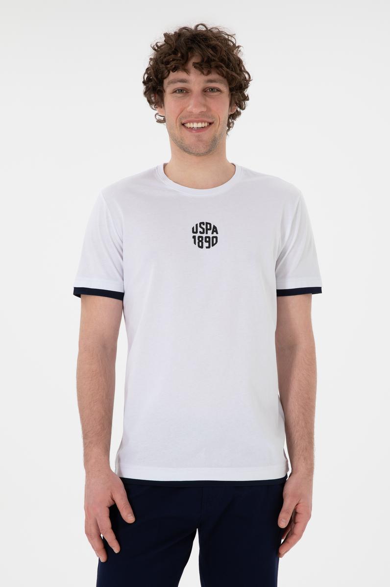 Erkek Regular Fit Bisiklet Yaka Beyaz Tişört