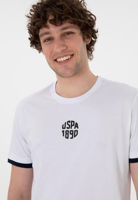 Erkek Regular Fit Bisiklet Yaka Beyaz Tişört - 50306900026