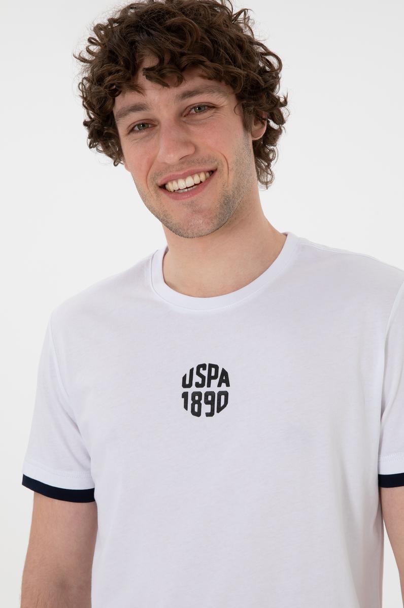 Erkek Regular Fit Bisiklet Yaka Beyaz Tişört