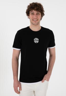 Erkek Regular Fit Bisiklet Yaka Siyah Tişört - 50306900009