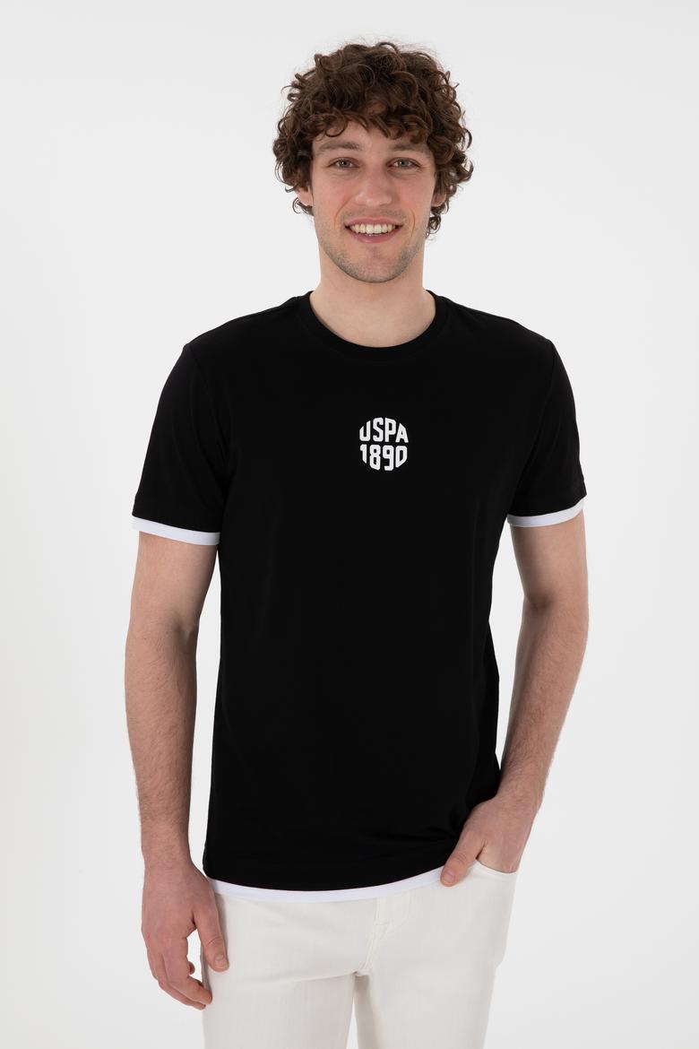 Erkek Regular Fit Bisiklet Yaka Siyah Tişört - 50306900009