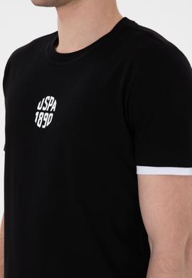 Erkek Regular Fit Bisiklet Yaka Siyah Tişört - 50306900009