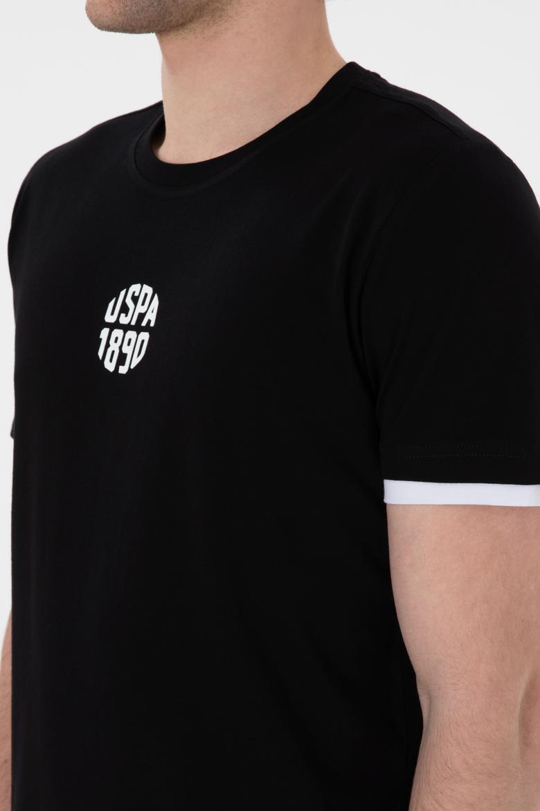 Erkek Regular Fit Bisiklet Yaka Siyah Tişört - 50306900009