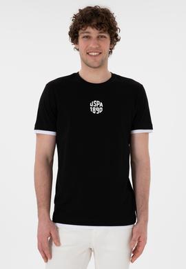 Erkek Regular Fit Bisiklet Yaka Siyah Tişört - 50306900009