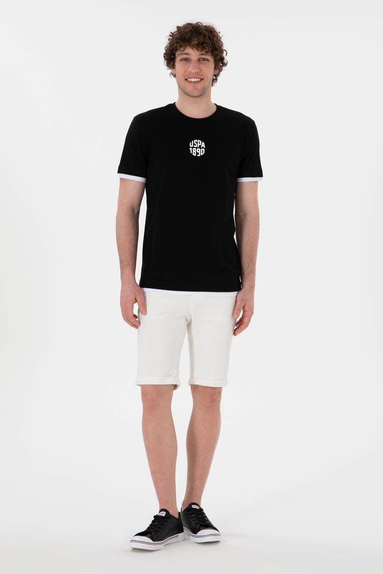 Erkek Regular Fit Bisiklet Yaka Siyah Tişört - 50306900009