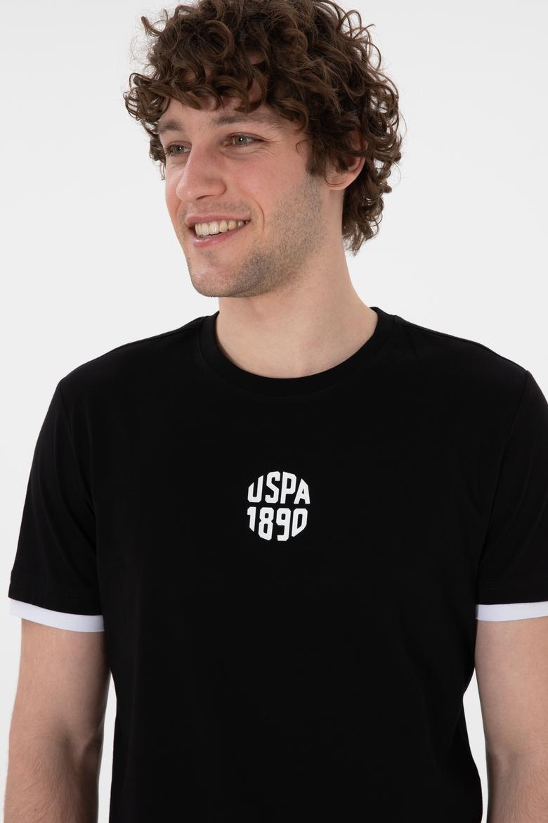 Erkek Regular Fit Bisiklet Yaka Siyah Tişört - 50306900009