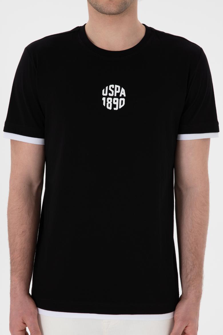 Erkek Regular Fit Bisiklet Yaka Siyah Tişört - 50306900009