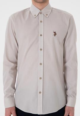 Erkek Taş Uzun Kollu Basic Gömlek - 50297913035