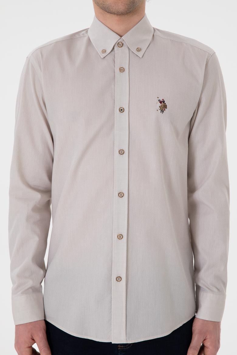 Erkek Taş Uzun Kollu Basic Gömlek - 50297913035