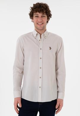 Erkek Taş Uzun Kollu Basic Gömlek - 50297913035