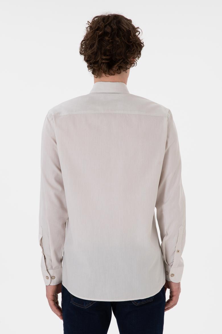 Erkek Taş Uzun Kollu Basic Gömlek - 50297913035