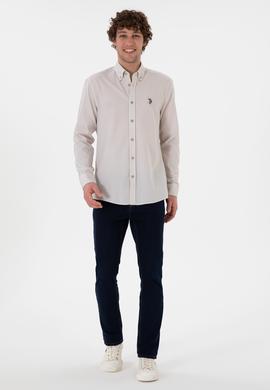 Erkek Taş Uzun Kollu Basic Gömlek - 50297913035