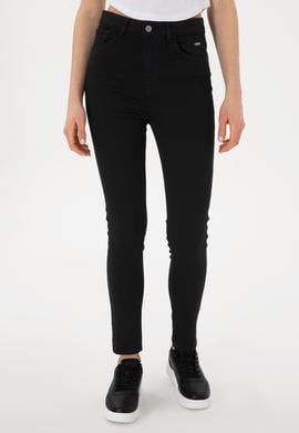 Kadın Siyah Skinny High Waist Fit Jean Pantolon - 50297527001
