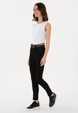 Kadın Siyah Skinny High Waist Fit Jean Pantolon - 50297527001