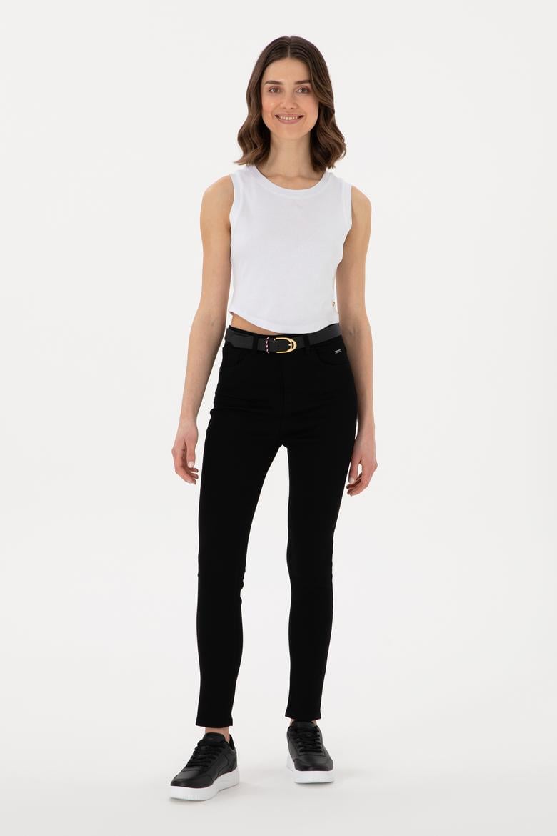 Kadın Siyah Skinny High Waist Fit Jean Pantolon