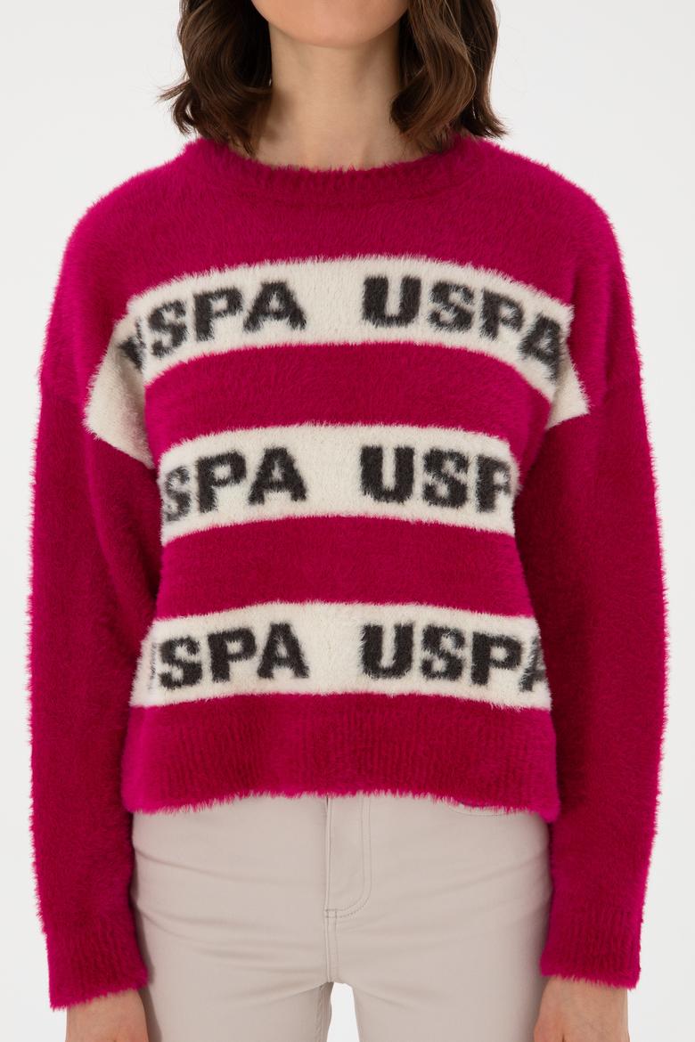 Kadın Fuşya Bisiklet Yaka Kazak - 50294259001