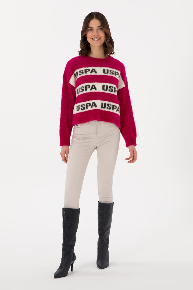 Kadın Fuşya Bisiklet Yaka Kazak - 50294259001