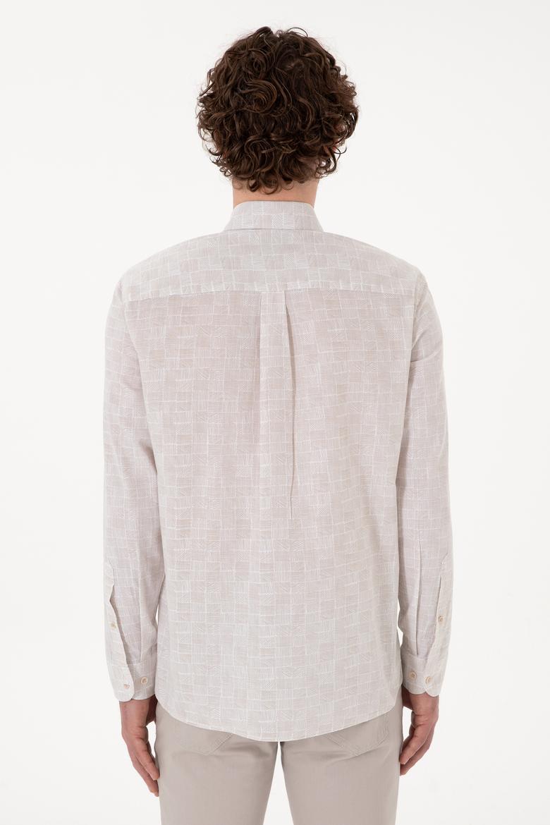 Erkek Taş Uzun Kollu Gömlek - 50300480005