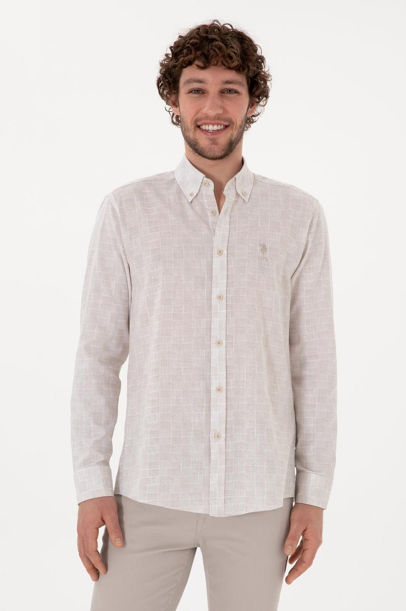 Erkek Taş Uzun Kollu Gömlek