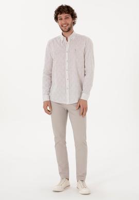 Erkek Taş Uzun Kollu Gömlek - 50300480005