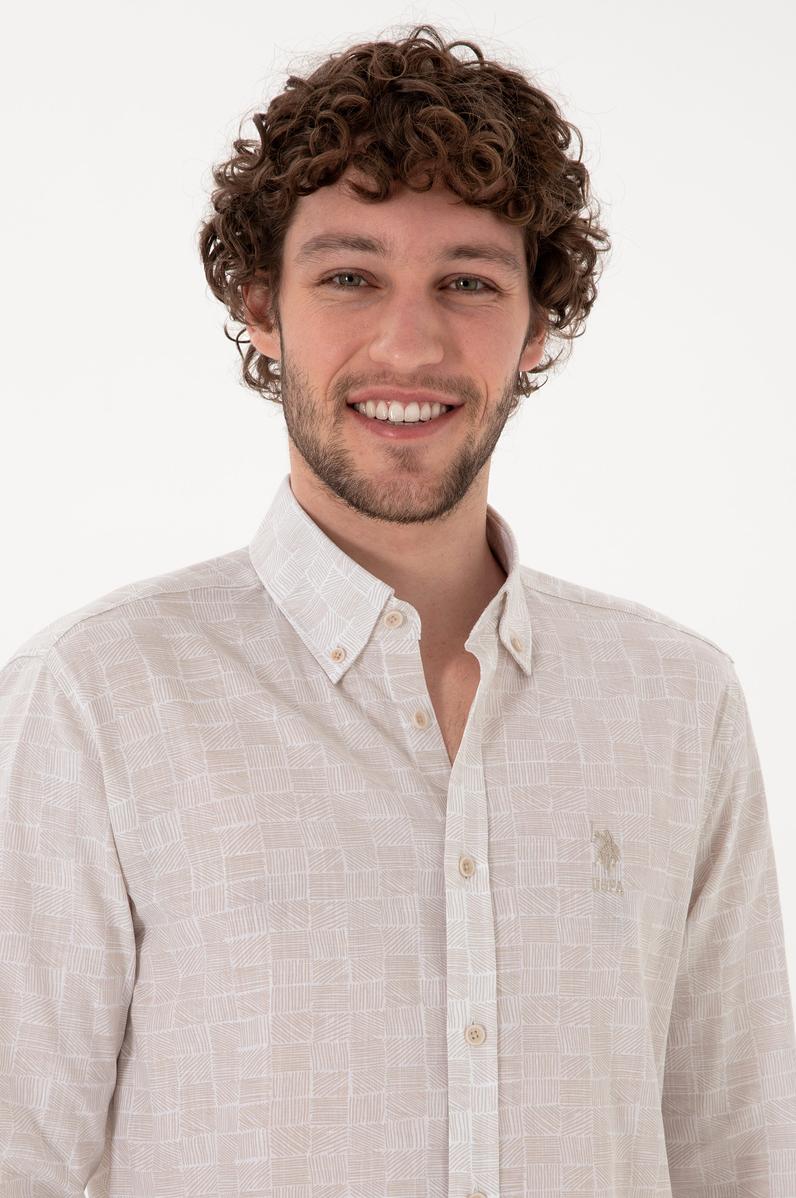 Erkek Taş Uzun Kollu Gömlek