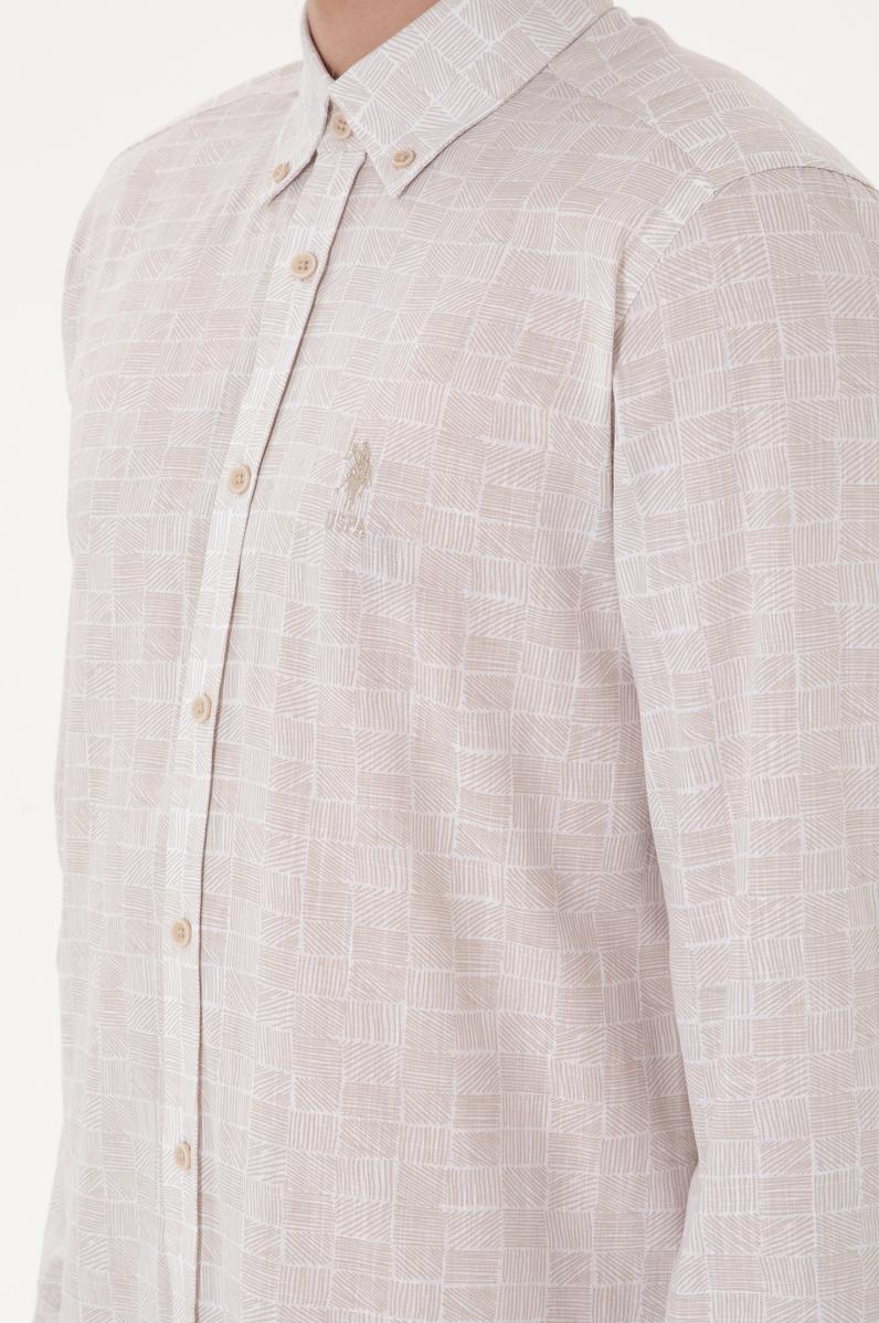 Erkek Taş Uzun Kollu Gömlek