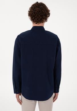 Erkek Koyu Mavi Jean Gömlek - 50304363004