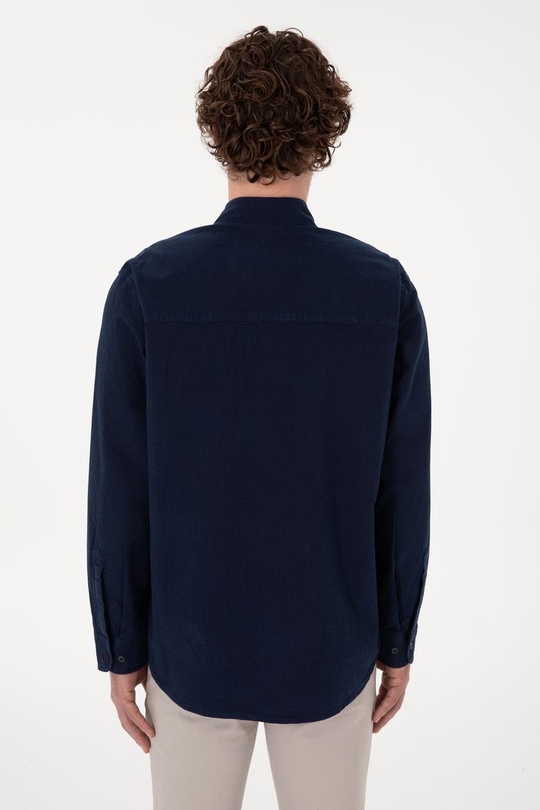 Erkek Koyu Mavi Jean Gömlek - 50304363004