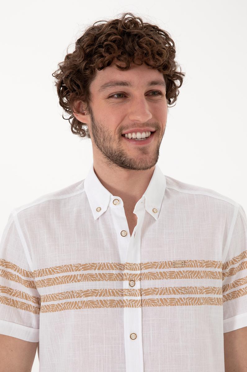 Erkek Camel Kısa Kollu Gömlek